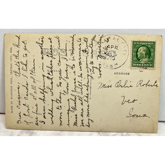 Postcard RPPC Central City NE Nebraska Real Photo Landmarks c1910 YMCA Church - Picture 2 of 6